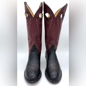 VGT. TONY LAMA Two-Tone Western Women’s Knee Length Leather Boots Size: 7D